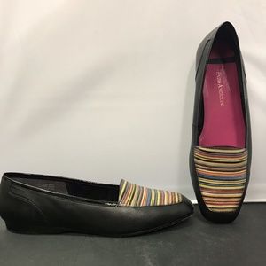 Enzo Angiolini Black Leather Liberty Flats Size 8M